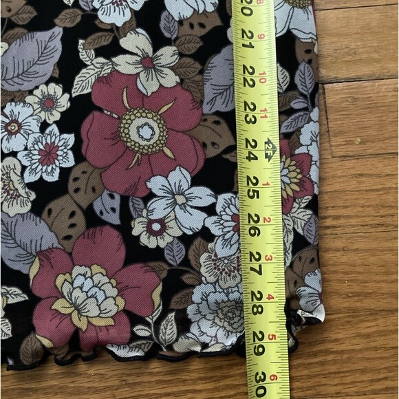 Forever 21 Mesh Slip Dress Size XS Floral Empire Waist Retro Y2K Fairy - Picture 8 of 8